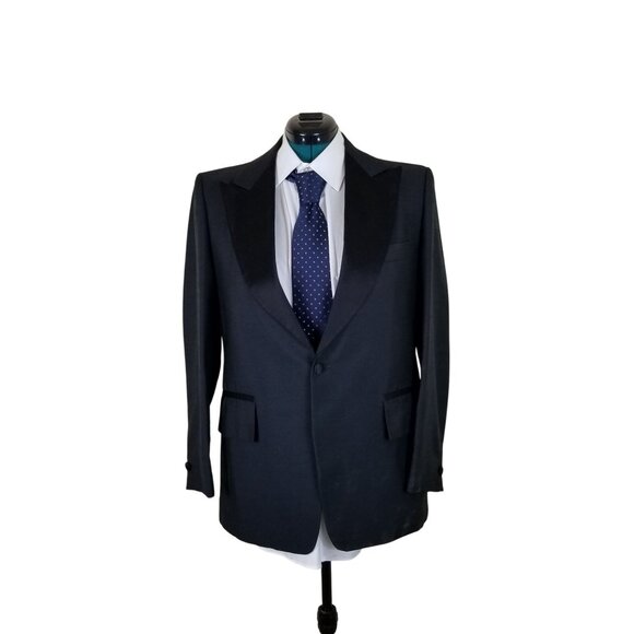 After Six Steve Petix Mens Black Tuxedo Jacket Size 42 Regular Classic Fit - Picture 1 of 7
